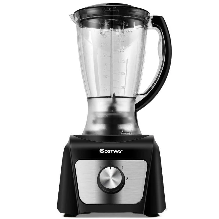 COSTWAY 8 Cup Food Processor 500W Variable Speed Blender Chopper With 3 Blades