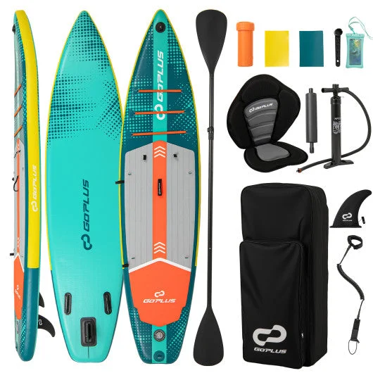 COSTWAY 11 Feet Inflatable Stand Up Paddle Board With Kayak Seat for Adults-L