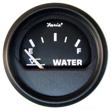 Faria Beede 12830 Faria Euro Black 2" Tank Level Gauge - Potable Water