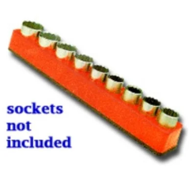 Mechanics Time Saver 1284 1/2" Drive Magnetic Orange Socket Holder 10-19mm