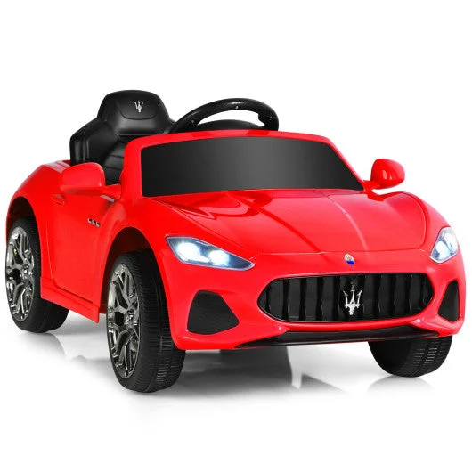 COSTWAY 12V Kids Ride-on Car With Remote Control and Lights-Red