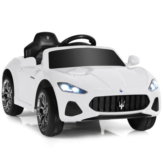 COSTWAY 12V Kids Ride-on Car With Remote Control and Lights-White