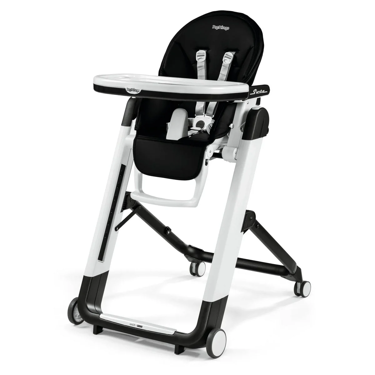 Peg Perego Siesta, Grow with Baby Folding High Chair & Recliner - Licorice (Black)
