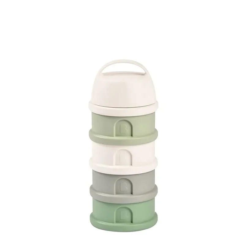 Beaba 4 Compartment Formula & Snack Container - Sage Green