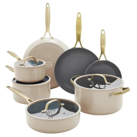 GreenPan Jewel Pro 11-piece Cookware Set - Taupe