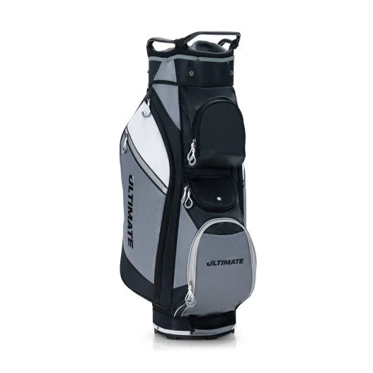 COSTWAY 14-Way Golf Cart Stand Bag With Waterproof Rain Hood