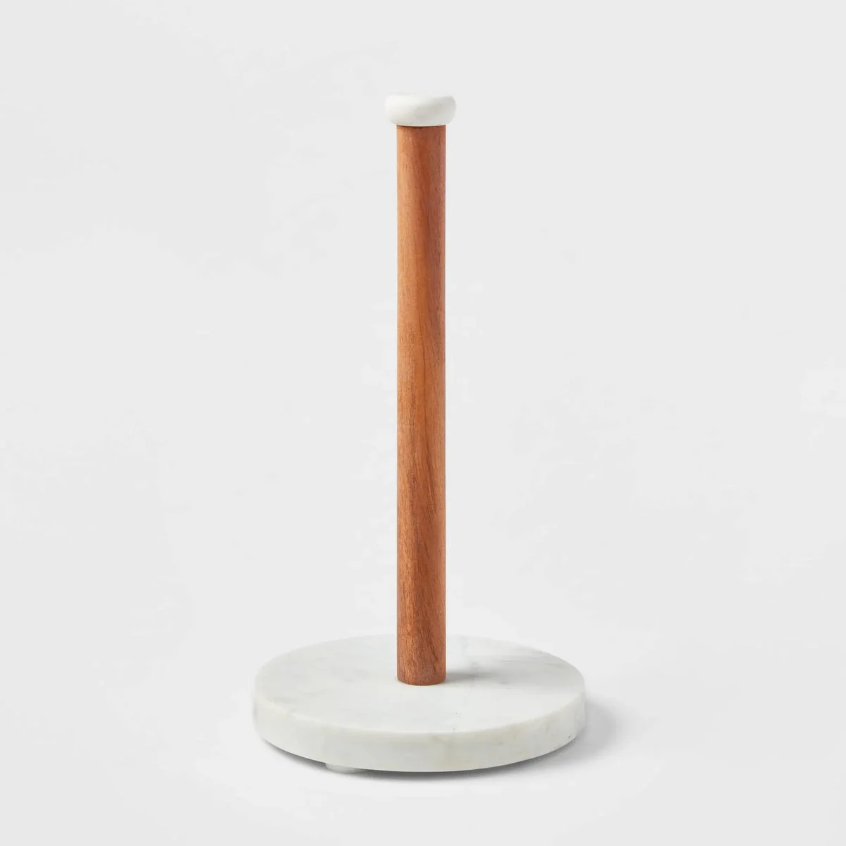 Threshold Wood and Marble Paper Towel Holder