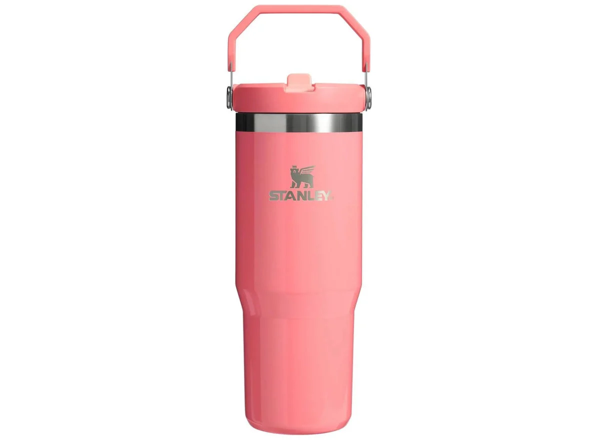 Stanley 30 oz Stainless Steel IceFlow Flip Straw Tumbler- Coral