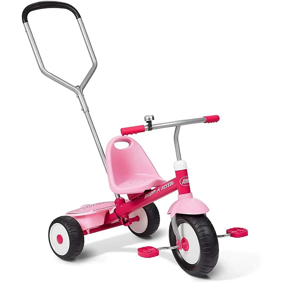 Radio Flyer Deluxe Steer & Stroll Trike Toy - Pink