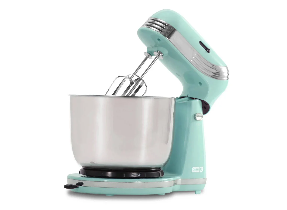 Dash Everyday 3qt Stand Mixer - Aqua: 6 Speeds, 250W, Dishwasher-Safe Parts, Metal & Plastic, Kitchen Mixer
