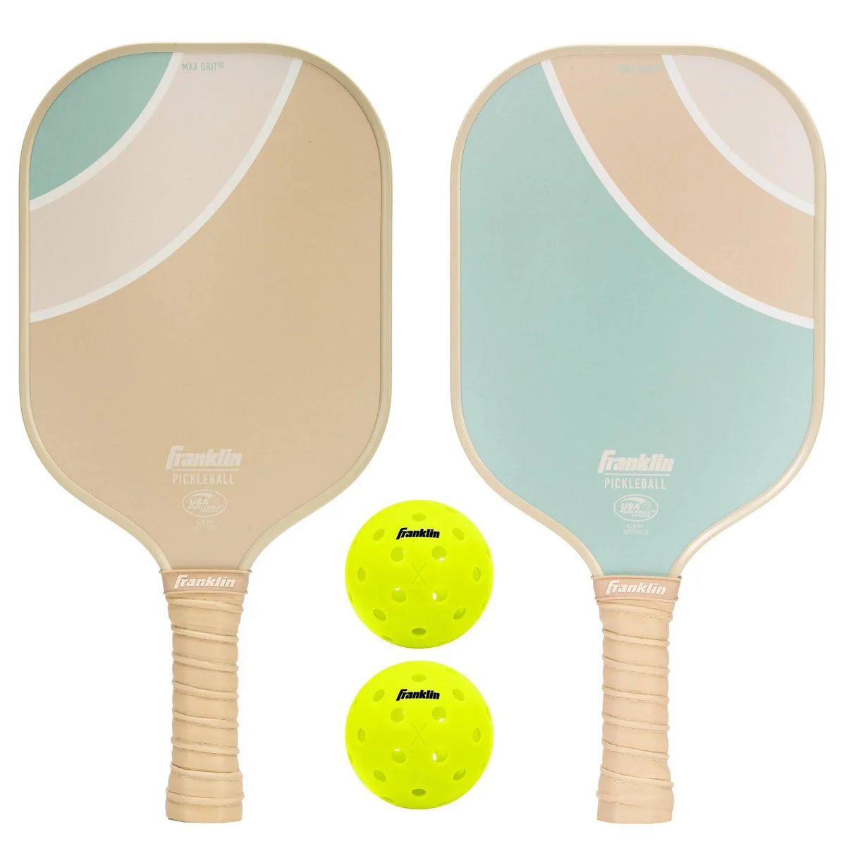 Franklin Sports 2 Player Poly Paddle with Ball Set
