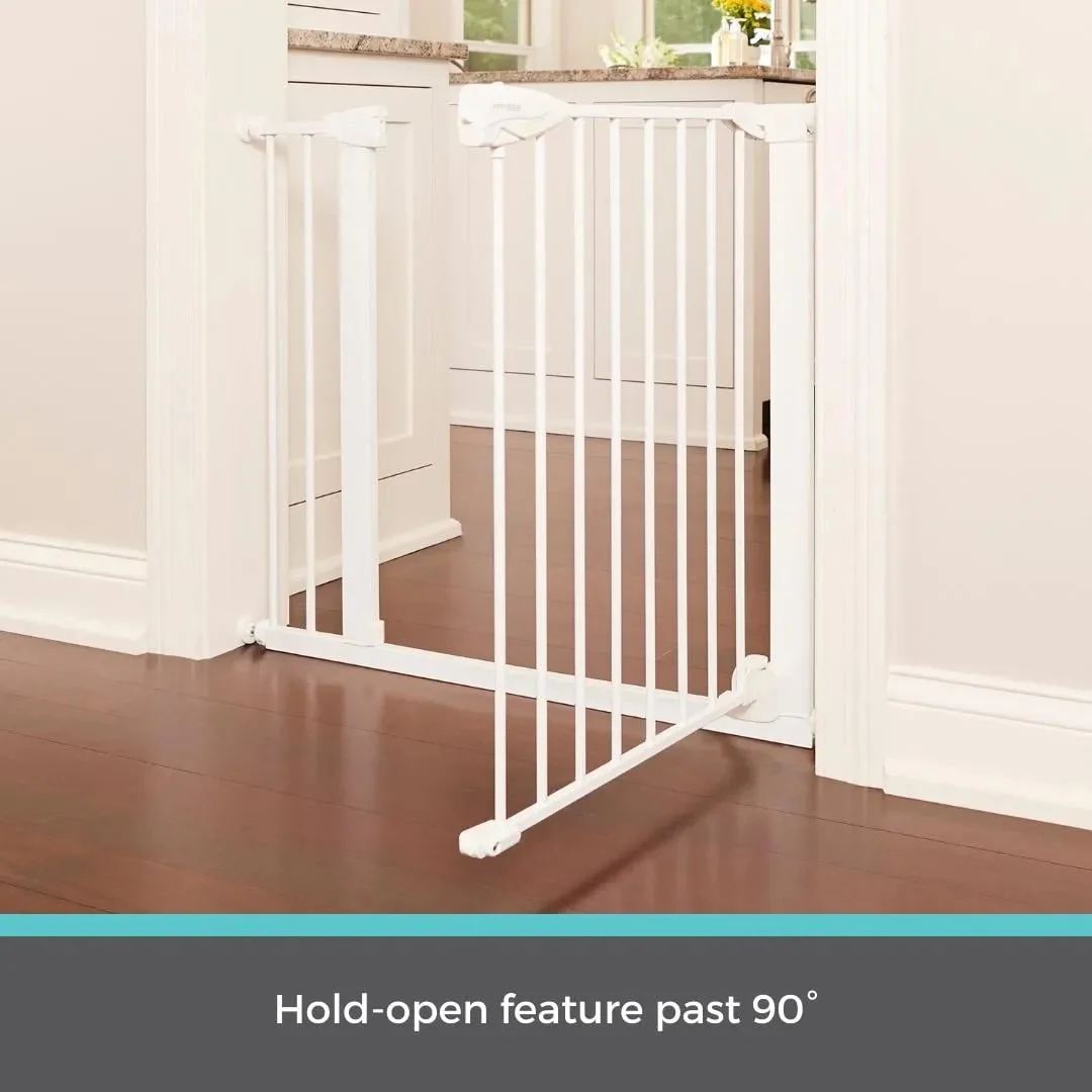 TODDLEROO BY NORTH STATES Auto-Close Child Safety Gate - White