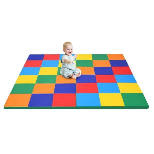 COSTWAY 58 Inch Baby Folding Activity Floor Mat Toddler Foam Play Mat