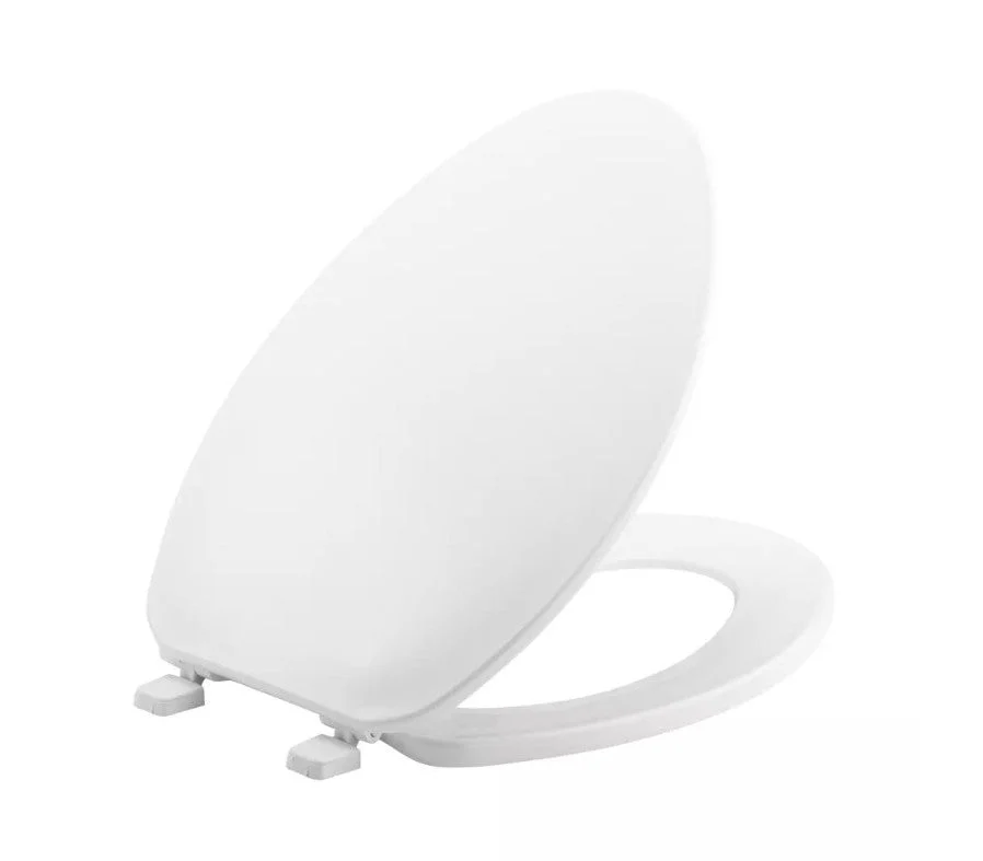 Bemis Elongated Plastic Closed Front Toilet Seat - White