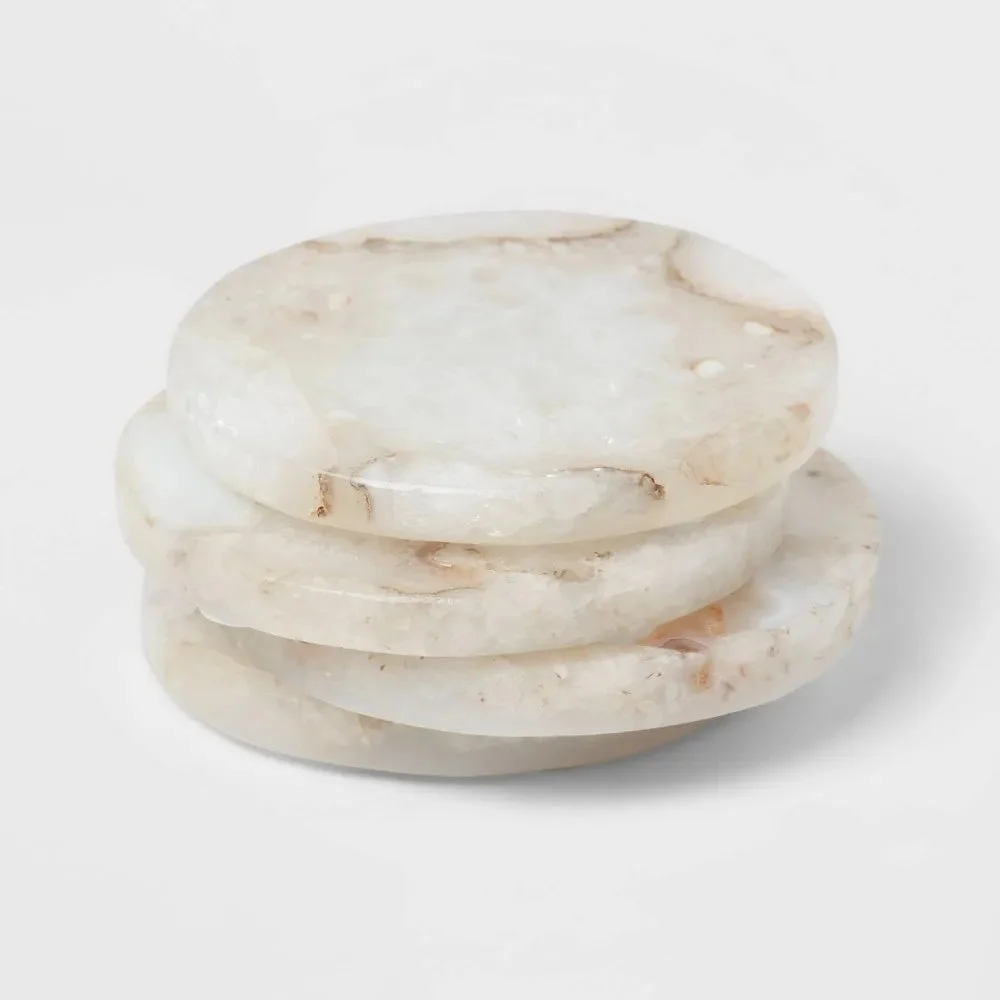 Threshold designed w/Studio McGee Stone Salt Agate Coasters - Set of 4