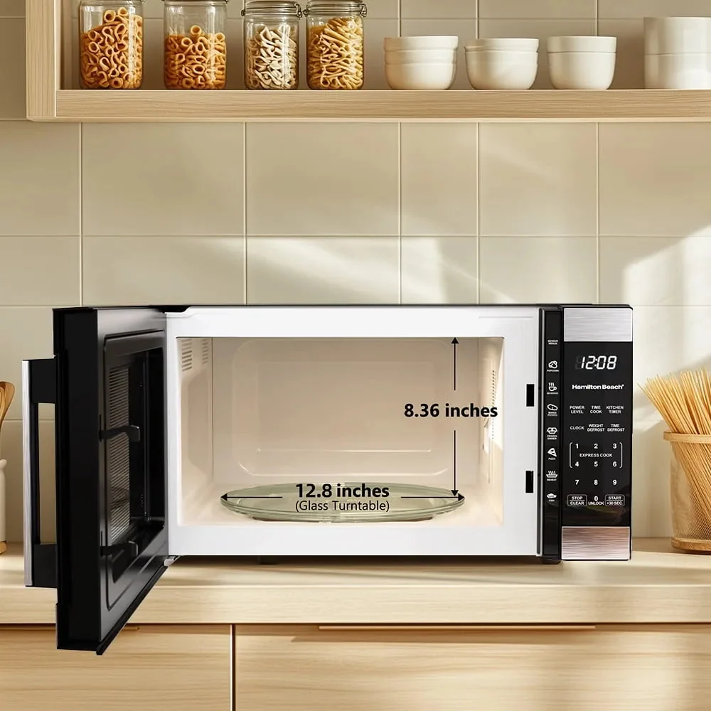 Hamilton Beach 1.6 Cu Ft Sensor Cook Countertop Microwave Oven (See Description)
