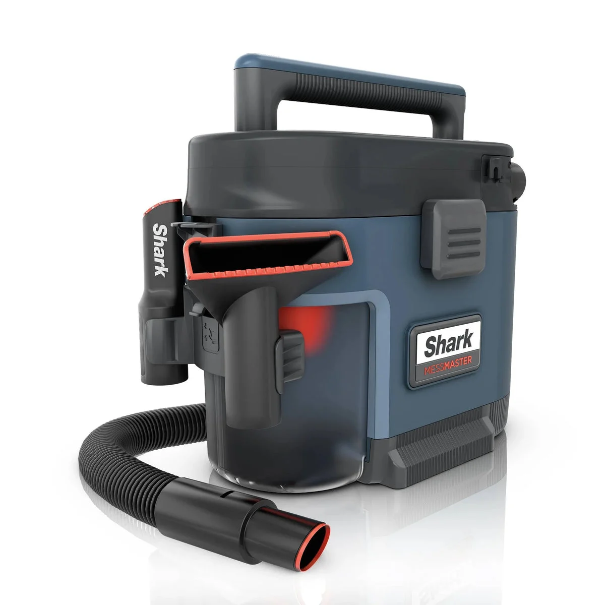 Shark MessMaster Corded Wet And Dry Vacuum VS101 - Multi-Surface Shop Vac, Bagless, 20ft Cord, 950W, Blue