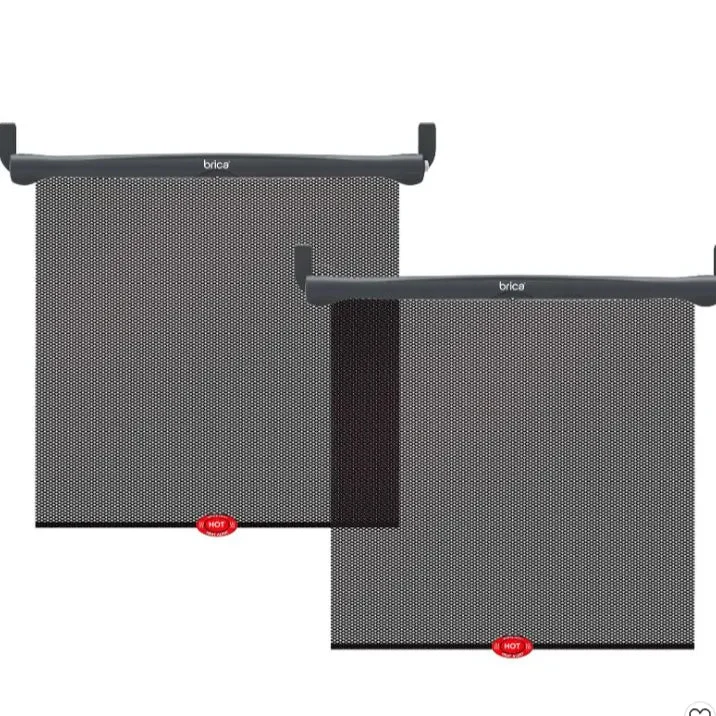 Munchkin Sun Safety Car Window Rollershade with Heat Alert - Black - 2pk