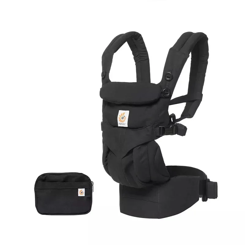 Ergobaby Omni Classic All Carry Positions Baby Carrier for Newborn to Toddler - Pure Black