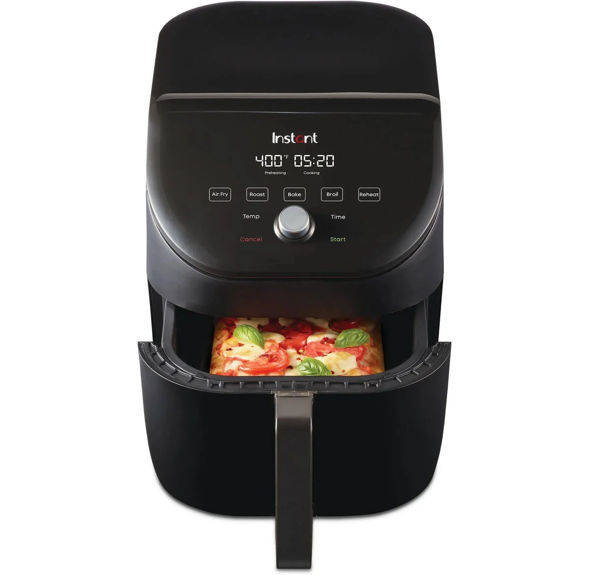 Instant Pot Vortex 6qt Slim Space-Saving 5-in-1 Air Fryer Black