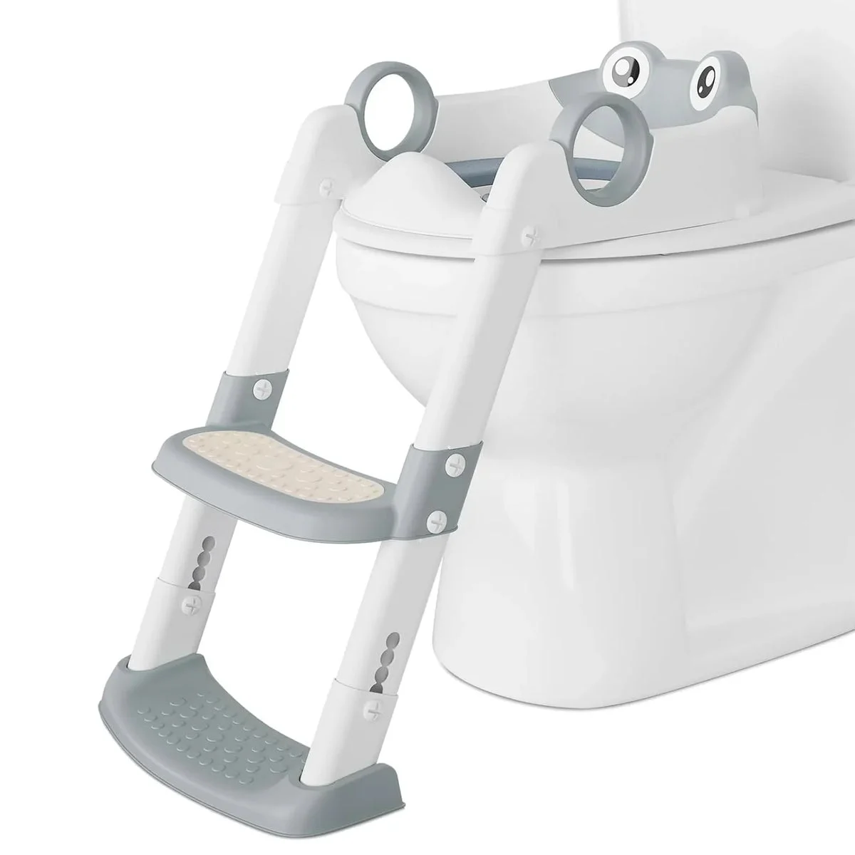 Garvee Potty Training Seat with Step Stool Ladder - Grey