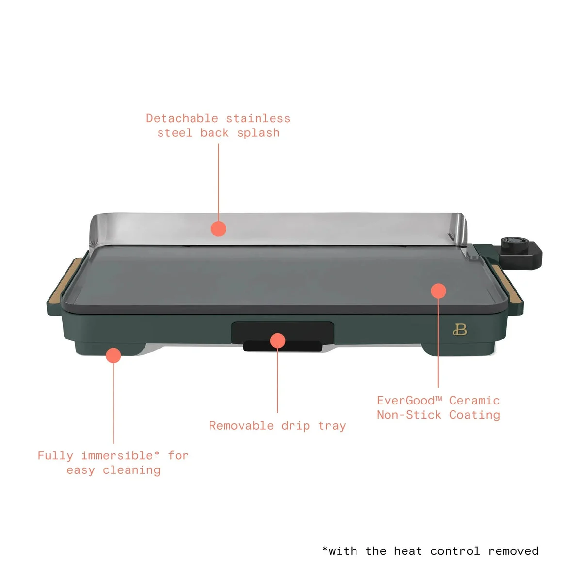 Beautiful Electric Griddle - Thyme Green