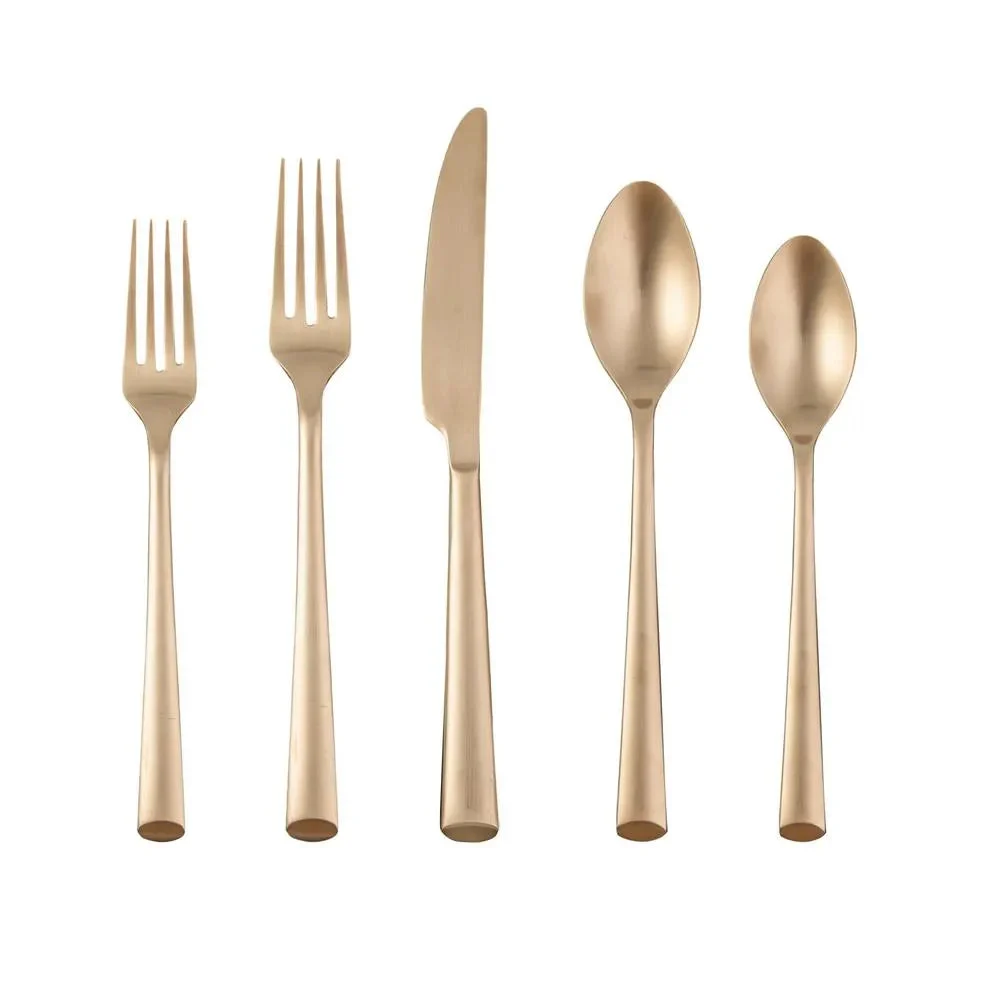 Cambridge Silversmiths 20-Piece Gilda Champagne Satin Flatware Set