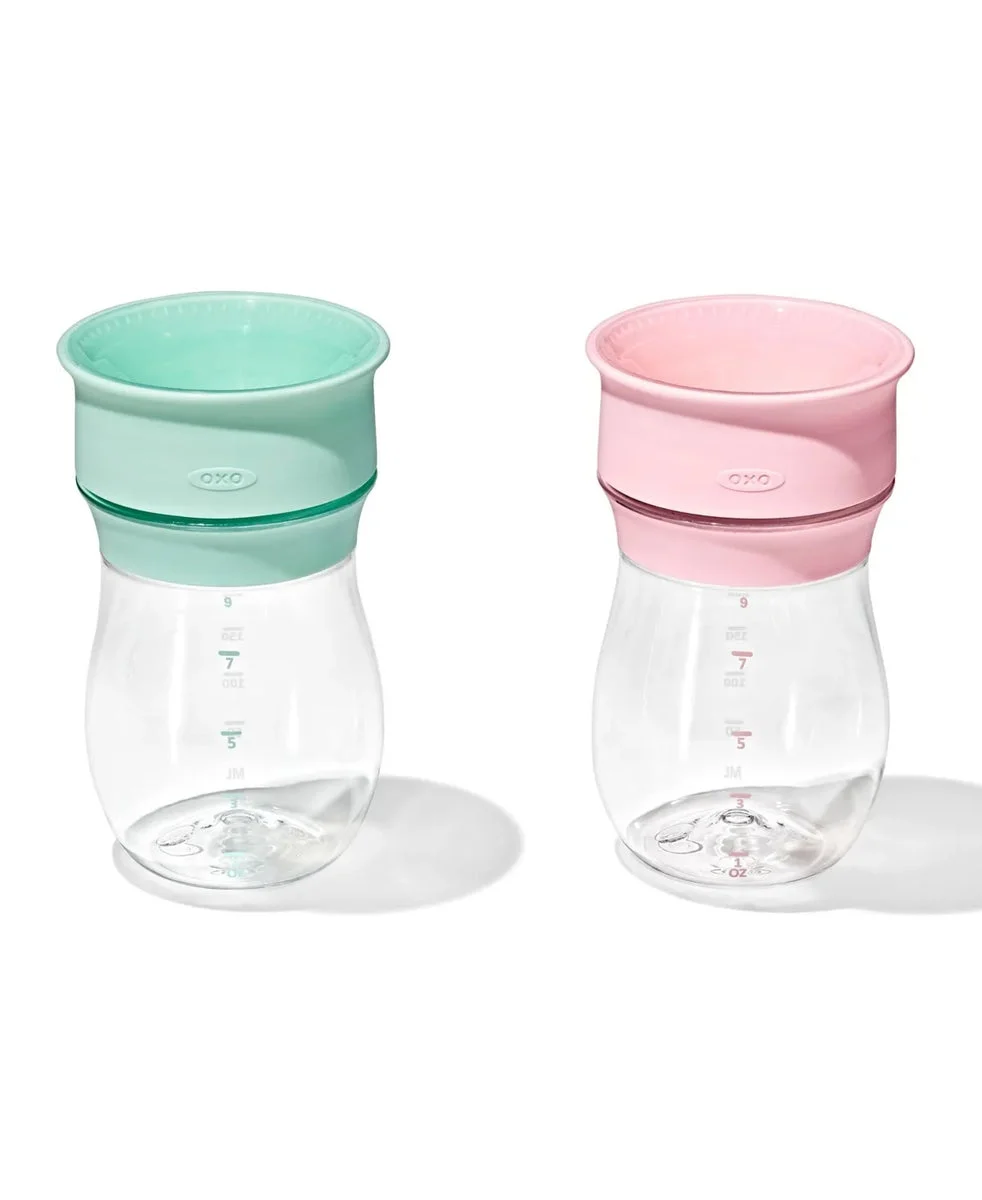 OXO 360-Degree Drinking Cup - Opal and Blossom - 2 Pack
