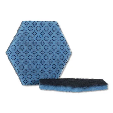 3m 2000HEX Low Scratch Scour Pad 2000hex, 5.75" X 5", Blue, 15/carton