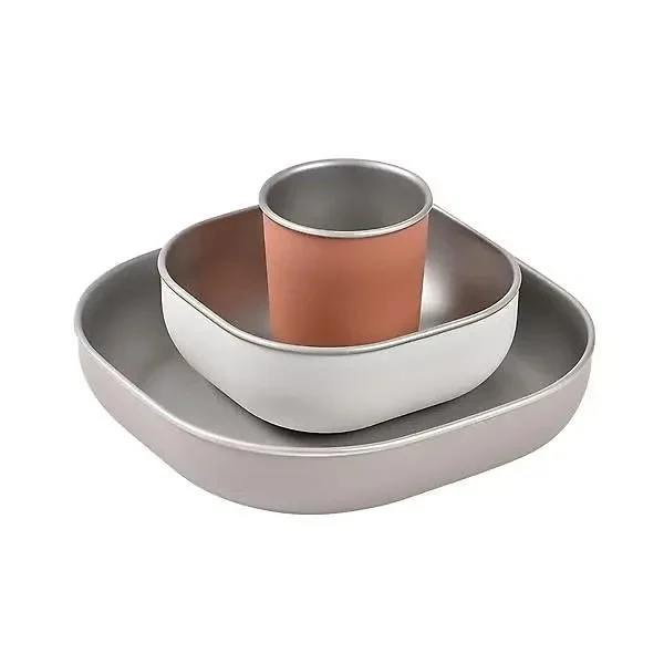 Béaba Stainless Steel Meal Set - Terracotta