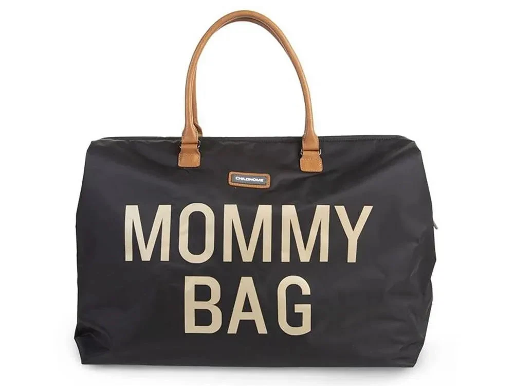 Beaba Childhome Canvas Mommy Bag - Black & Gold