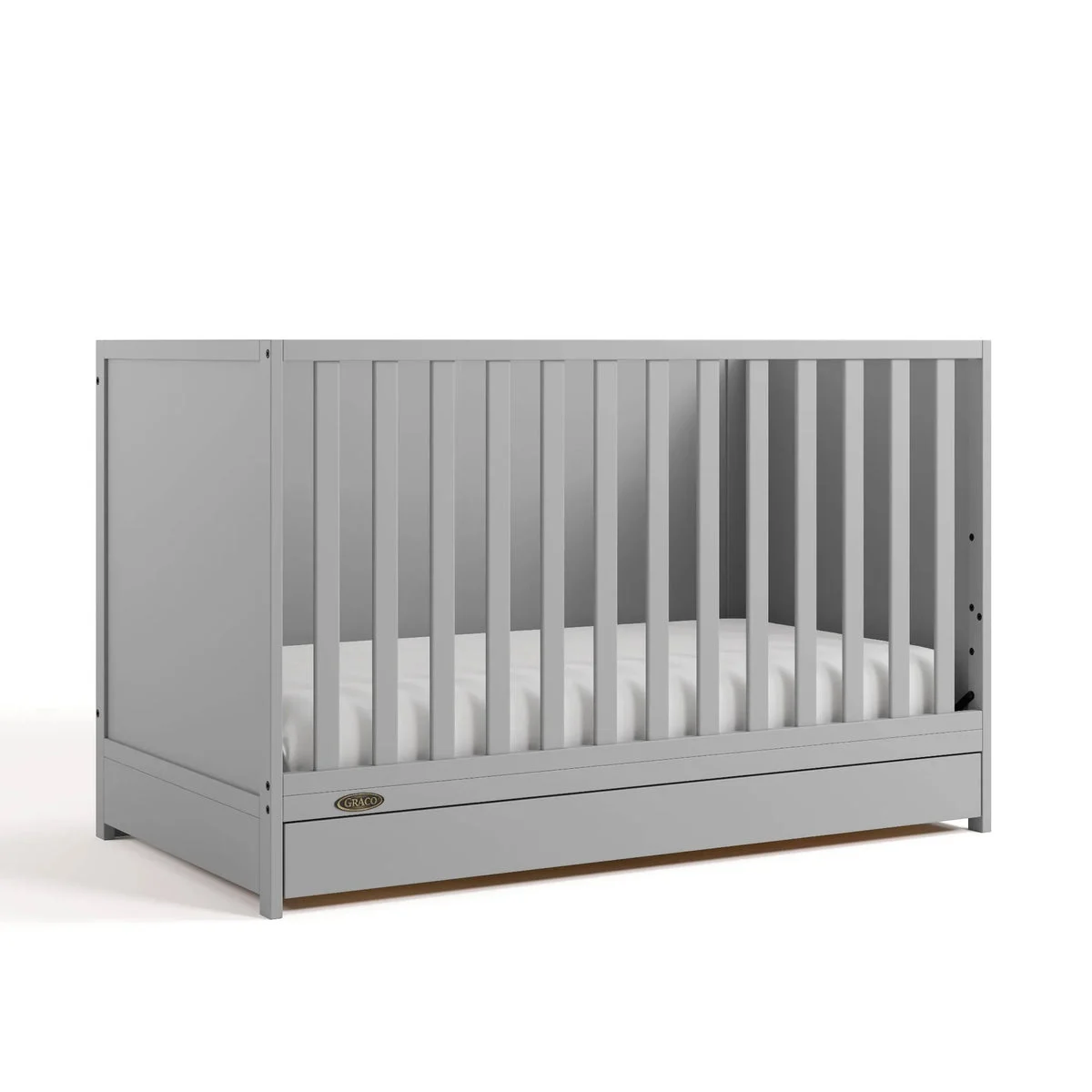 Graco 3-in-1 Convertible Crib with Drawer - Pebble Gray
