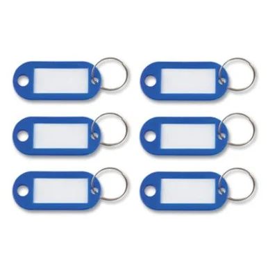 Ace Office 24421956 Key Tags Label Window, 0.88 X 0.19 X 2, Dark Blue, 6/pack