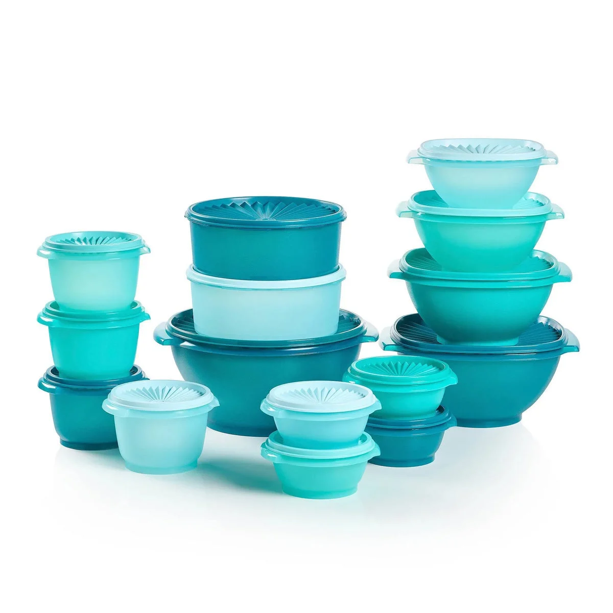 Tupperware Heritage Food Storage Container Set - Teal Green