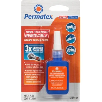Permatex 25210 High Strength Removable Orange Threadlocker 0.34 oz 25210_92