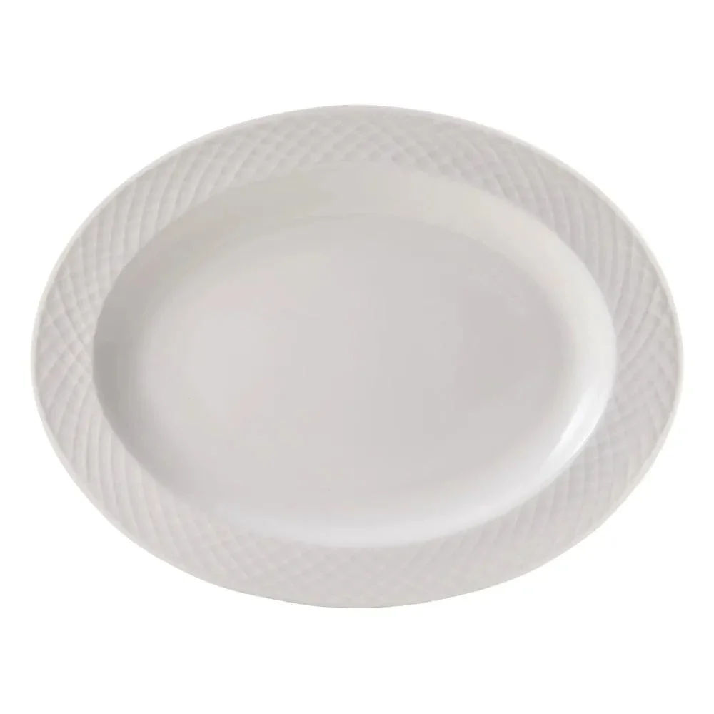 Ikasa Oval Platter - White