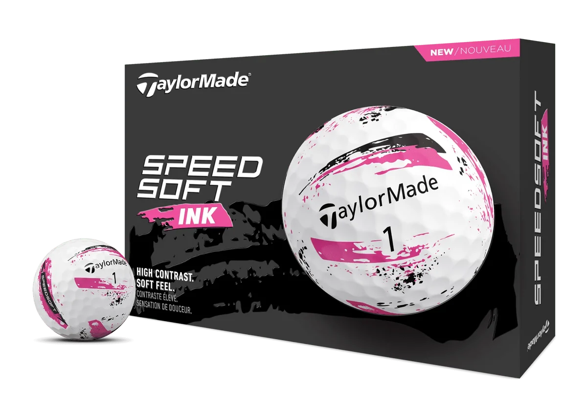 TaylorMade Speed Soft Golf Balls - Pink