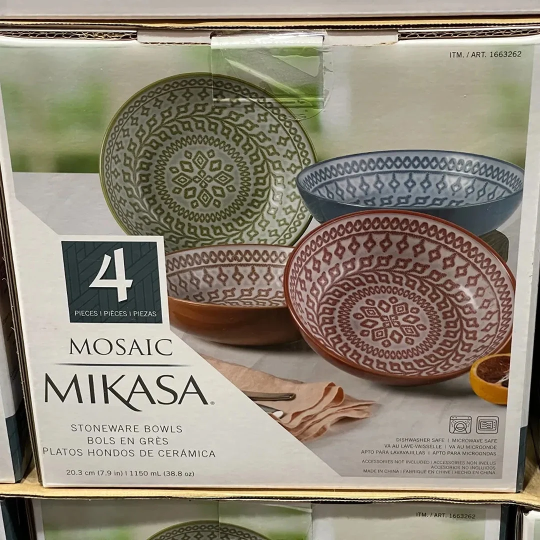Ikasa Mosaic 4-Piece Bowls