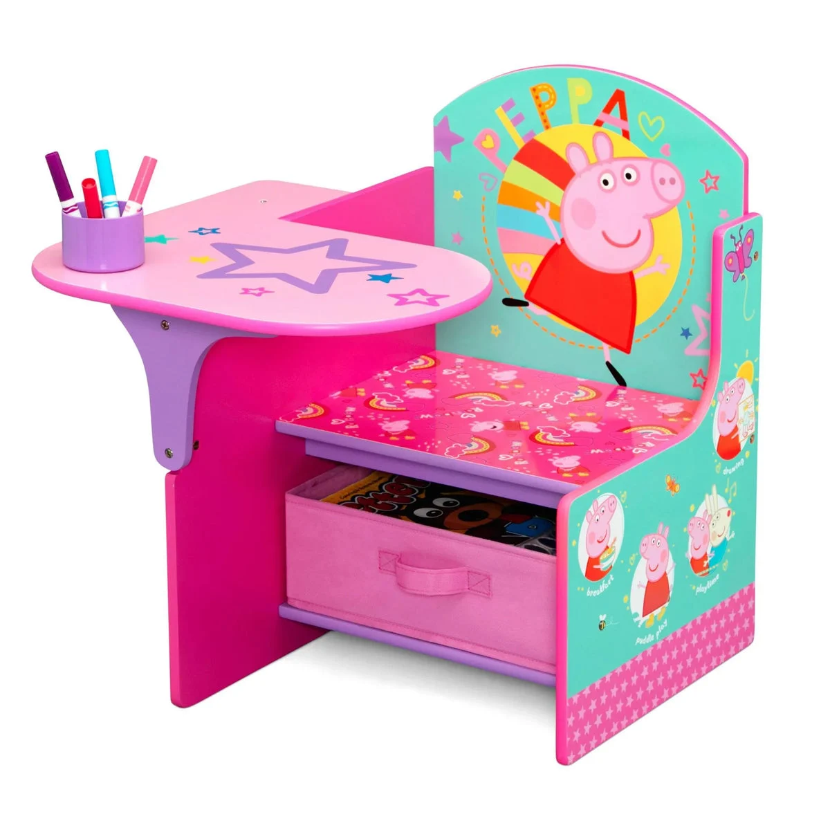 Delta Children Peppa Pig Chair Desk with Storage Bin