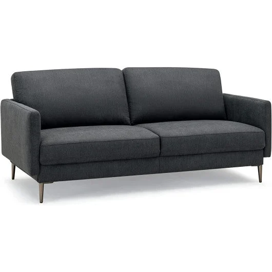 COSTWAY Modern Loveseat With Comfy Backrest Cushions-Gray