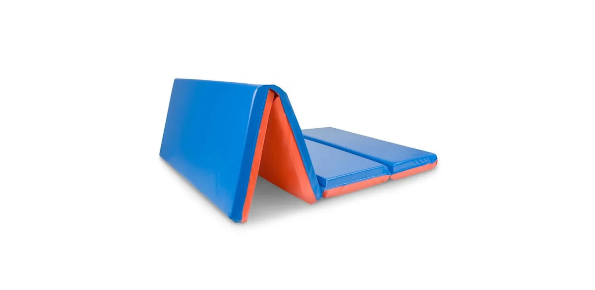 ProSource Four-Fold Kids Rest Mat 48-in - Blue/Red