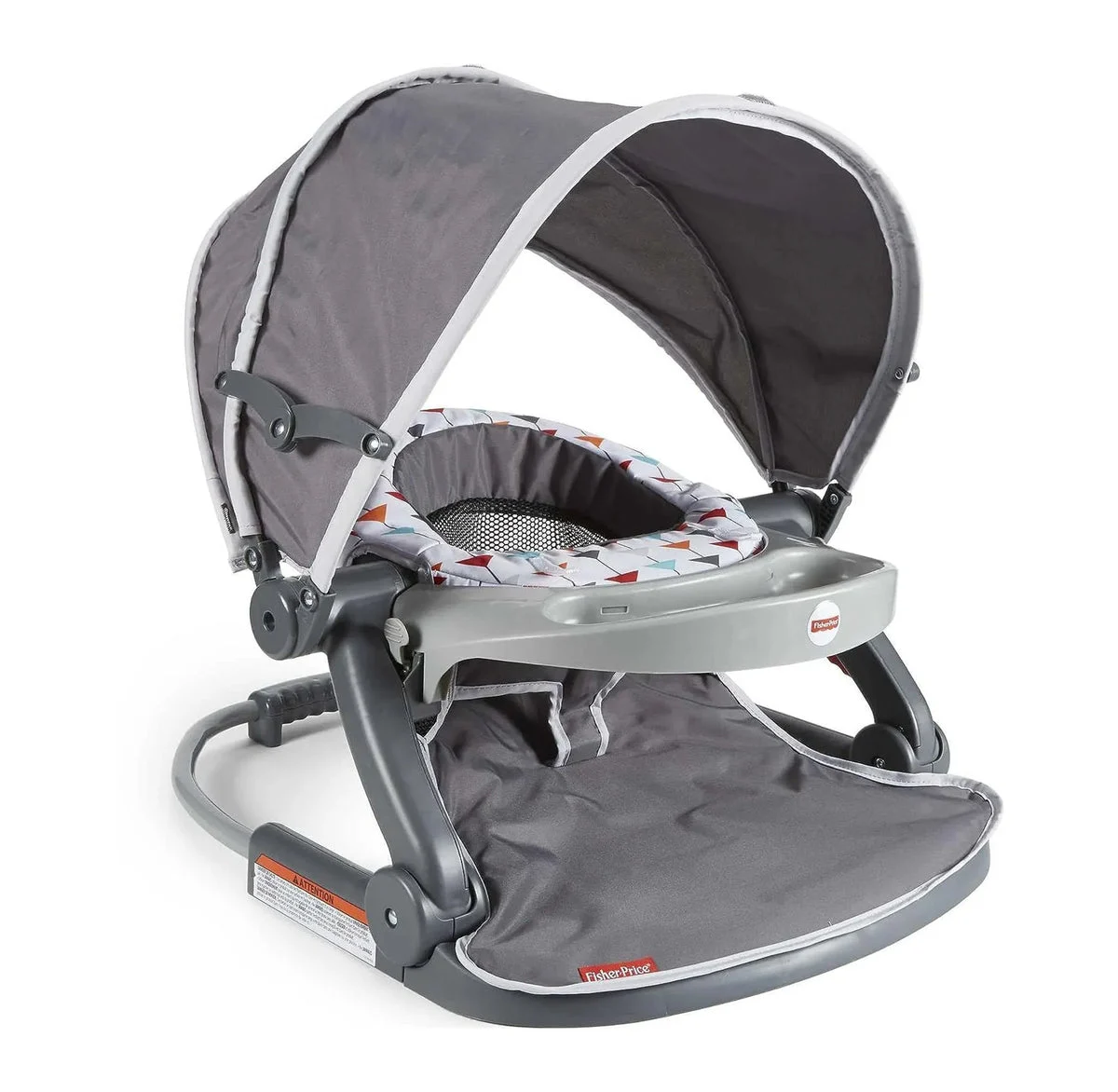 Fisher-Price Foldable Baby Travel Chair - Grey