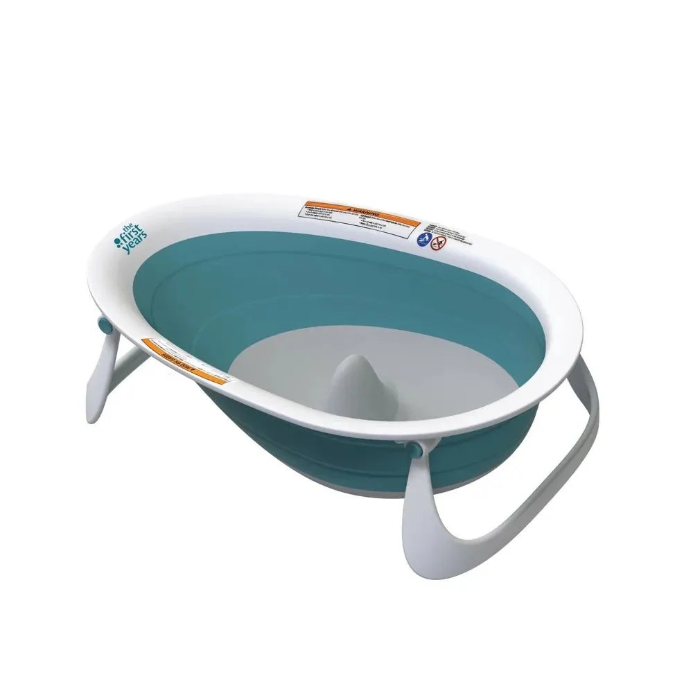 The First Years Collapsible Baby Bathtub - 2-Position for Infants and Toddlers