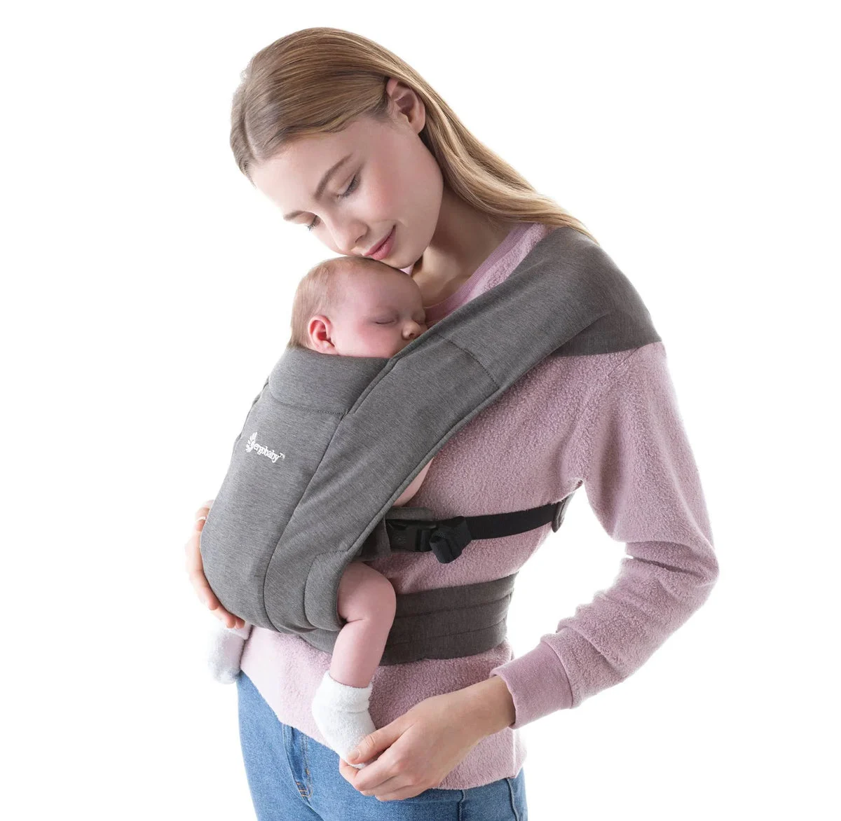 Ergobaby Embrace Cozy Knit Newborn Carrier for Babies - Heather Gray