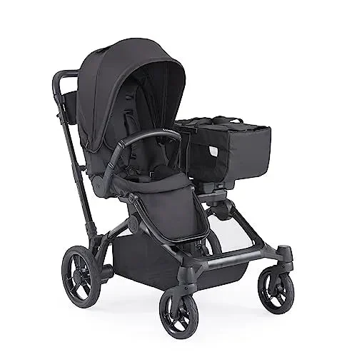 Contours Element Convertible Single to Double Baby Stroller - Stealth Black