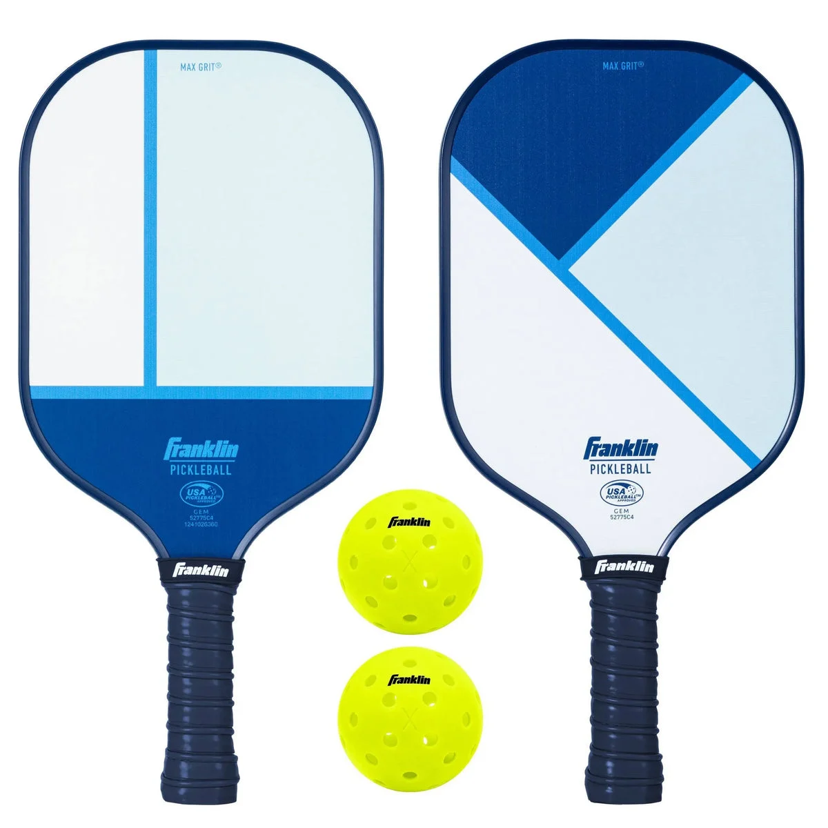 Franklin Sports 2 Player Poly Paddle with Ball Set - Blue