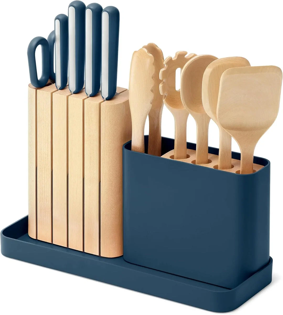 Caraway 14-Piece Kitchen Knife And Utensil Set - Navy