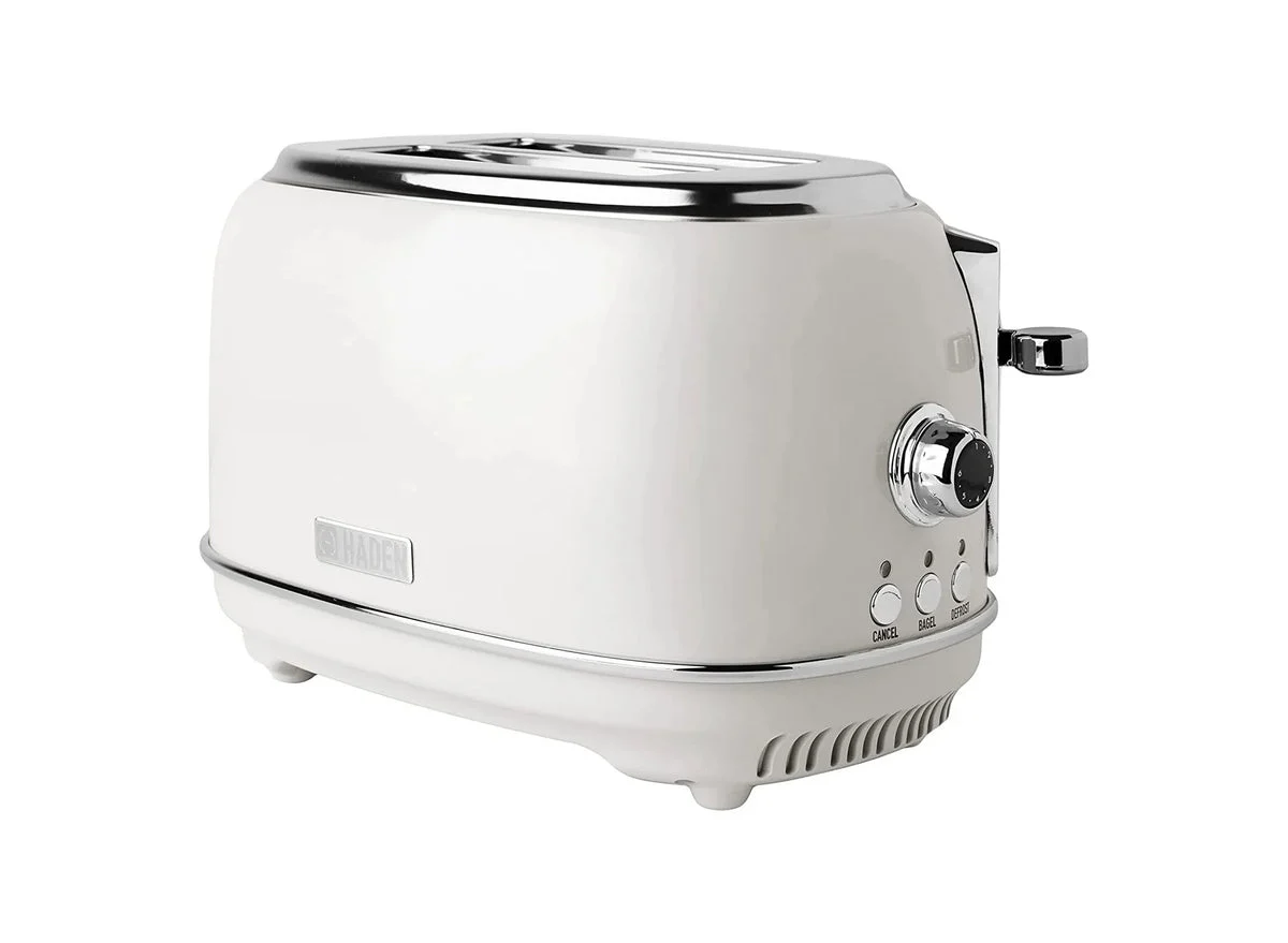 Haden Heritage 2 Slice Wide Slot Toaster - Ivory & Chrome
