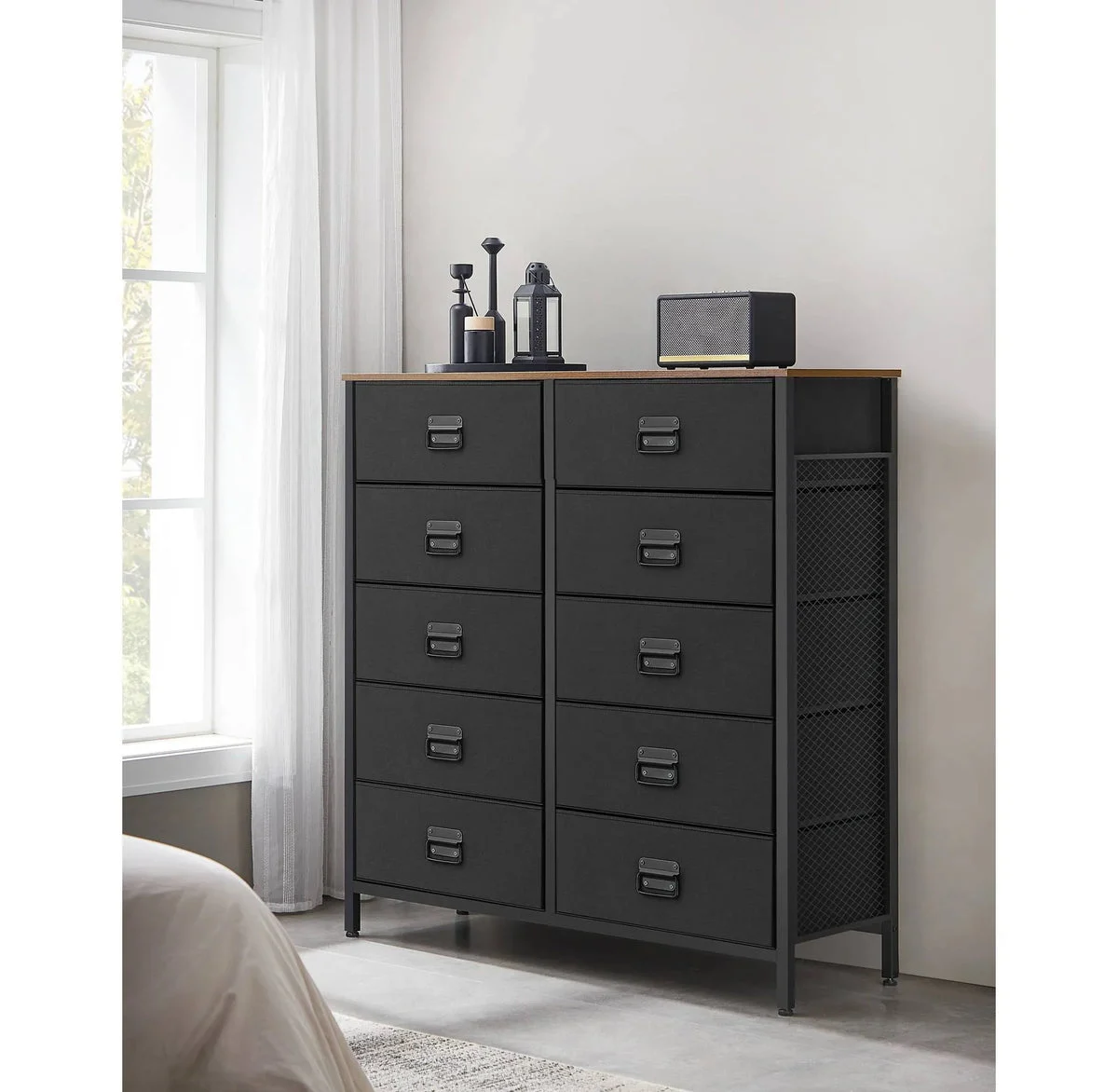 Songmics 10 Fabric Drawers Decorative Storage Dresser