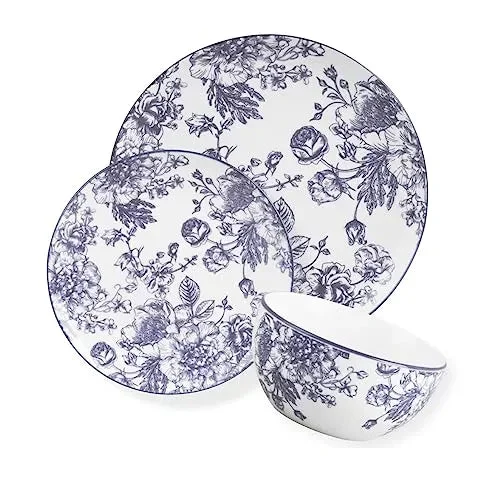 Godinger Silver 73009 Banbury Dinnerware Set, Grey - 12 Piece